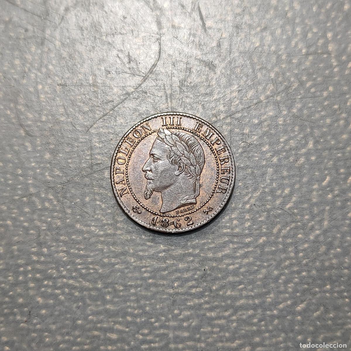 Monedas antiguas de Europa: FRANCIA FRANCE NAPOLEON III 1 CENTIME 1862 K SC- BRILLO ORIGINAL