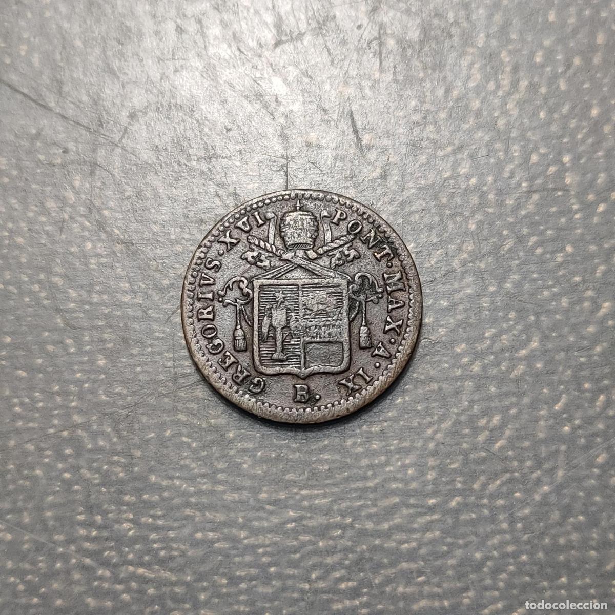 Monedas antiguas de Europa: ESTADOS PAPALES PONTIFICIO VATICANO GREGORIO XVI QUATTRINO 1839 MBC