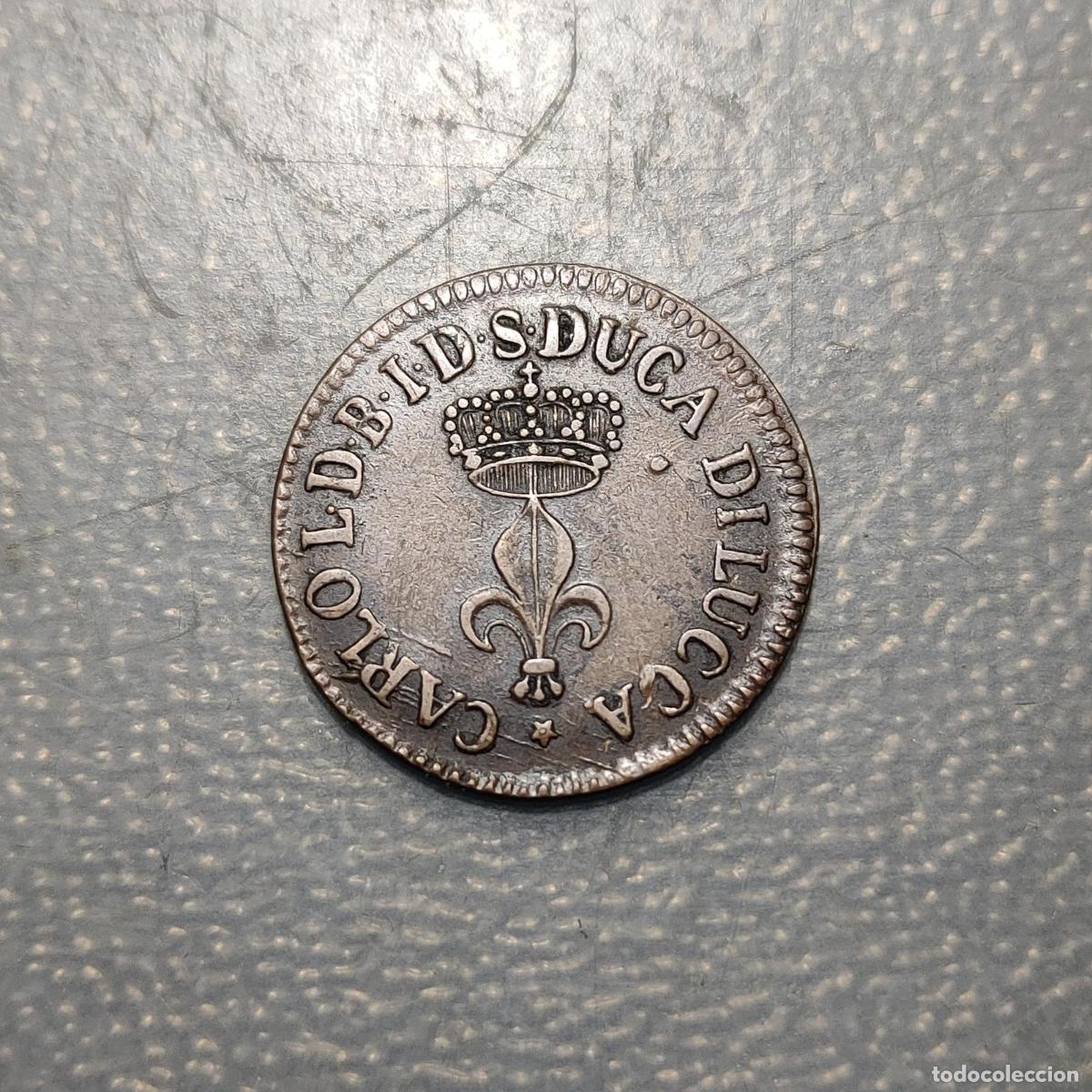 Monedas antiguas de Europa: ITALIA LUCCA CARLO LUDOVICO CARLOS LUIS BORBON 1 SOLDO 1826 EBC-/EBC