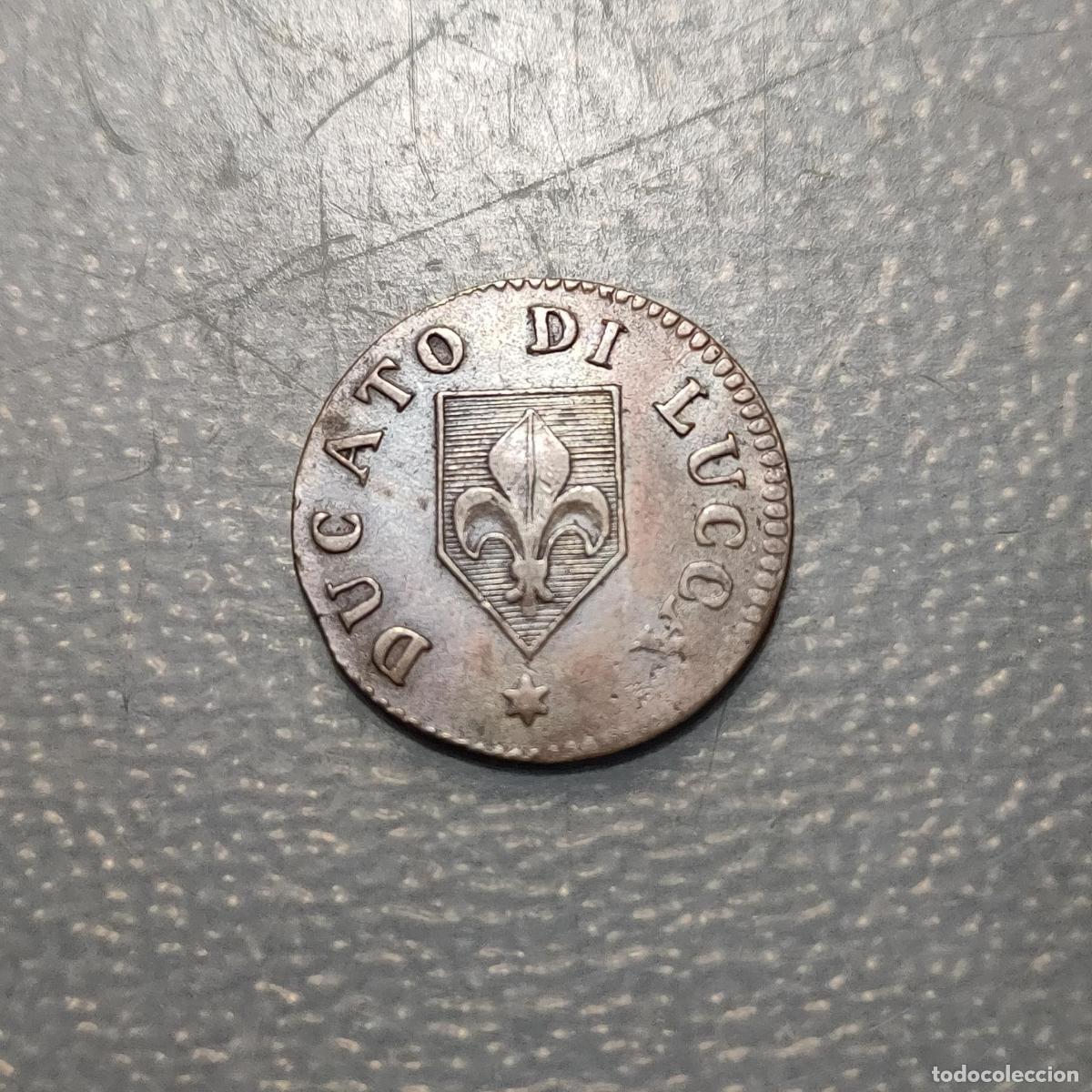 Monedas antiguas de Europa: ITALIA LUCCA CARLO LUDOVICO CARLOS LUIS BORBON 2 QUATTRINI 1826 EBC