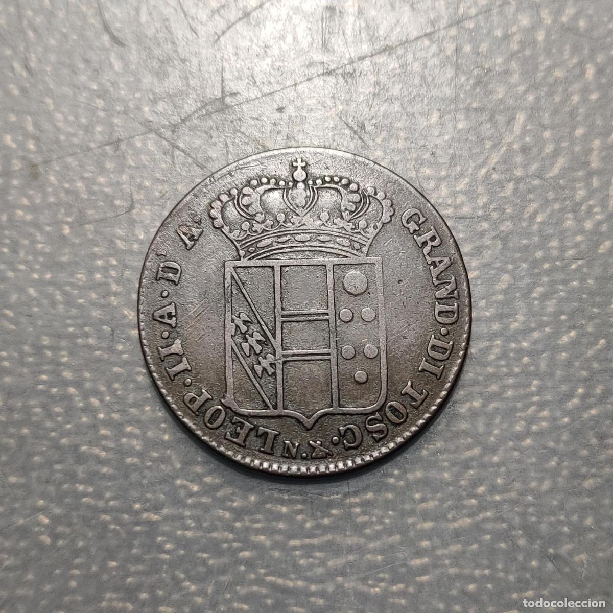 Monedas antiguas de Europa: ITALIA TOSCANA LEOPOLDO II 5 QUATTRINI 1830 MBC