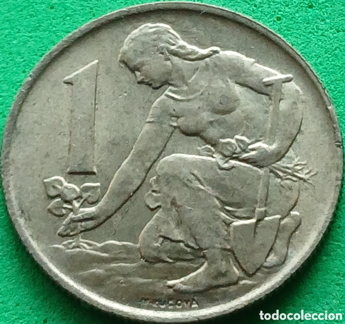 Monedas antiguas de Europa: Checoslovaquia 1 corona 1991 km#151