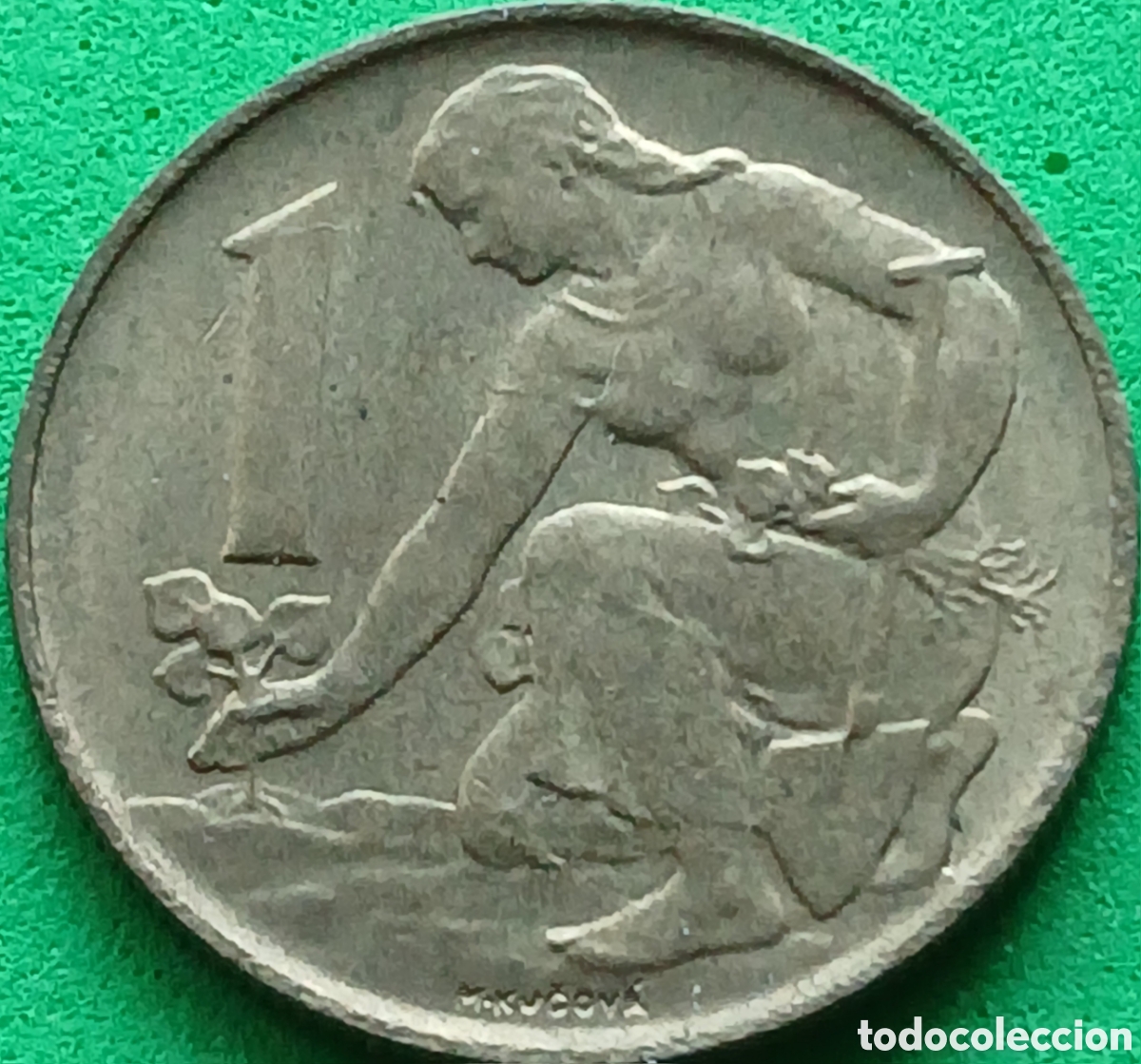 Monedas antiguas de Europa: Checoslovaquia 1 corona 1992 km#151