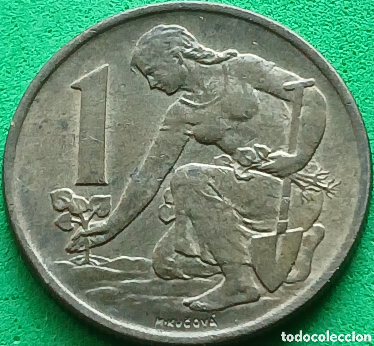 Monedas antiguas de Europa: Checoslovaquia 1 corona 1969 km#50
