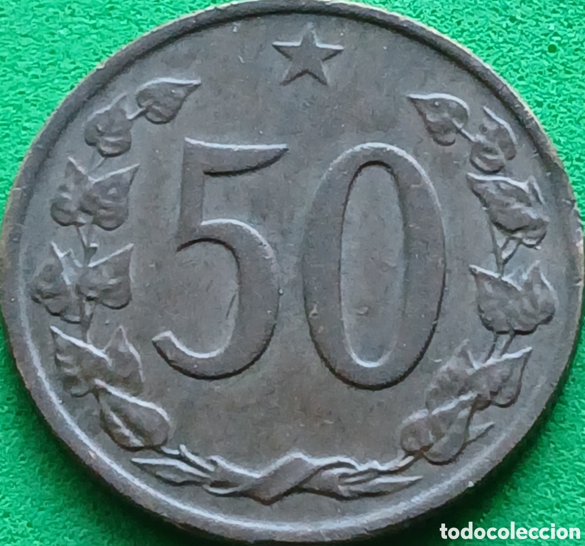 Monedas antiguas de Europa: Checoslovaquia 50 hellers 1963 km#55.1