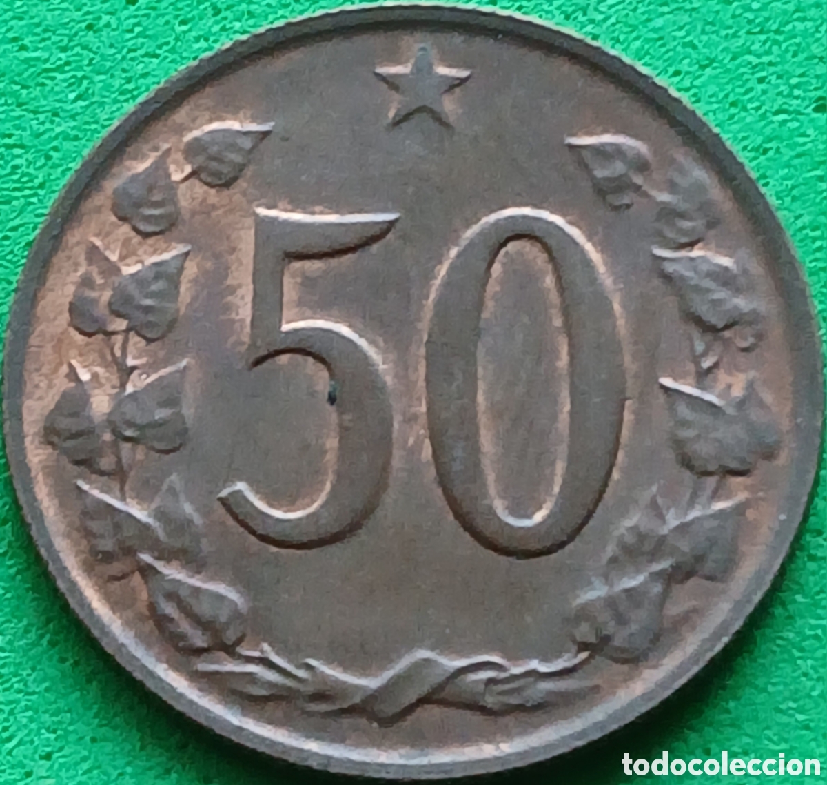 Monedas antiguas de Europa: Checoslovaquia 50 hellers 1964 km#55.1