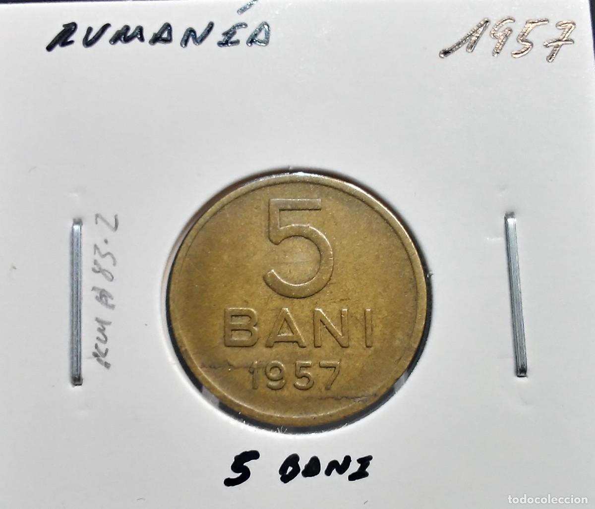 Monedas antiguas de Europa: RUMAN&Iacute;A 5 BANI 1957 KM#83.2 MBC.