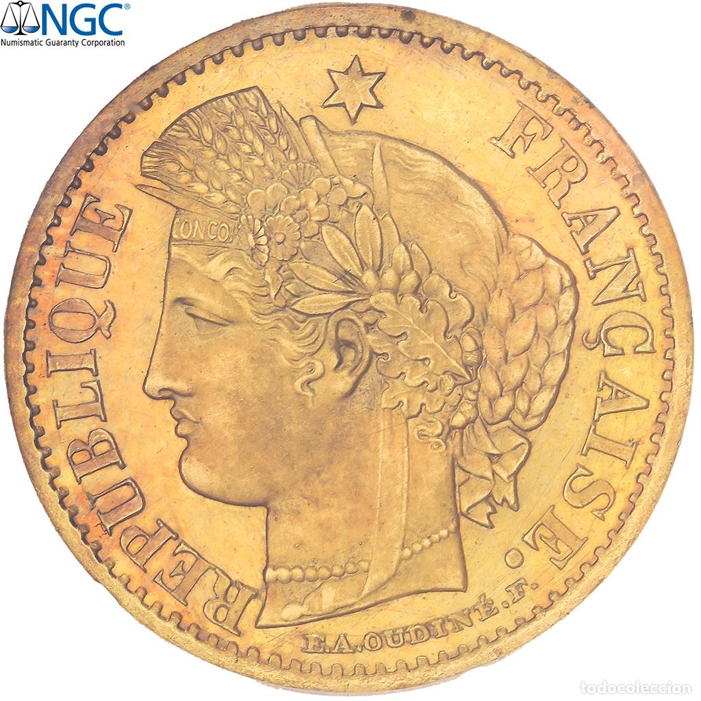 Monedas antiguas de Europa: [#981753] Francia, 20 Centimes, C&eacute;r&egrave;s, 1849, Paris, Pattern, Oro, NGC, PF65