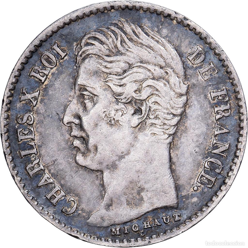 Monedas antiguas de Europa: [#981766] Francia, Charles X, 1/4 Franc, 1828, Paris, Plata, EBC, Gadoury:353
