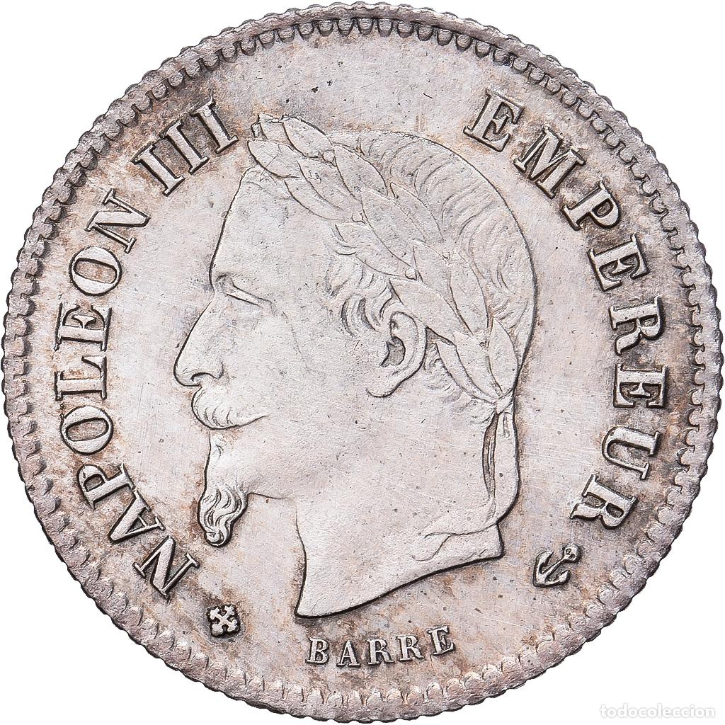 Monedas antiguas de Europa: [#981772] Francia, Napoleon III, 20 Centimes, 1867, Strasbourg, Plata, EBC, Gadoury:309