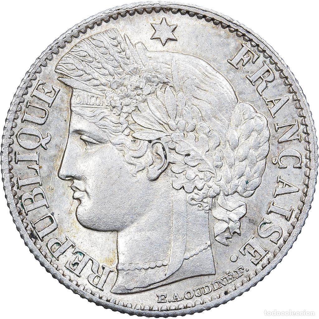 Monedas antiguas de Europa: [#981787] Francia, 50 Centimes, C&eacute;r&egrave;s, 1871, Bordeaux, Plata, EBC, Gadoury:419