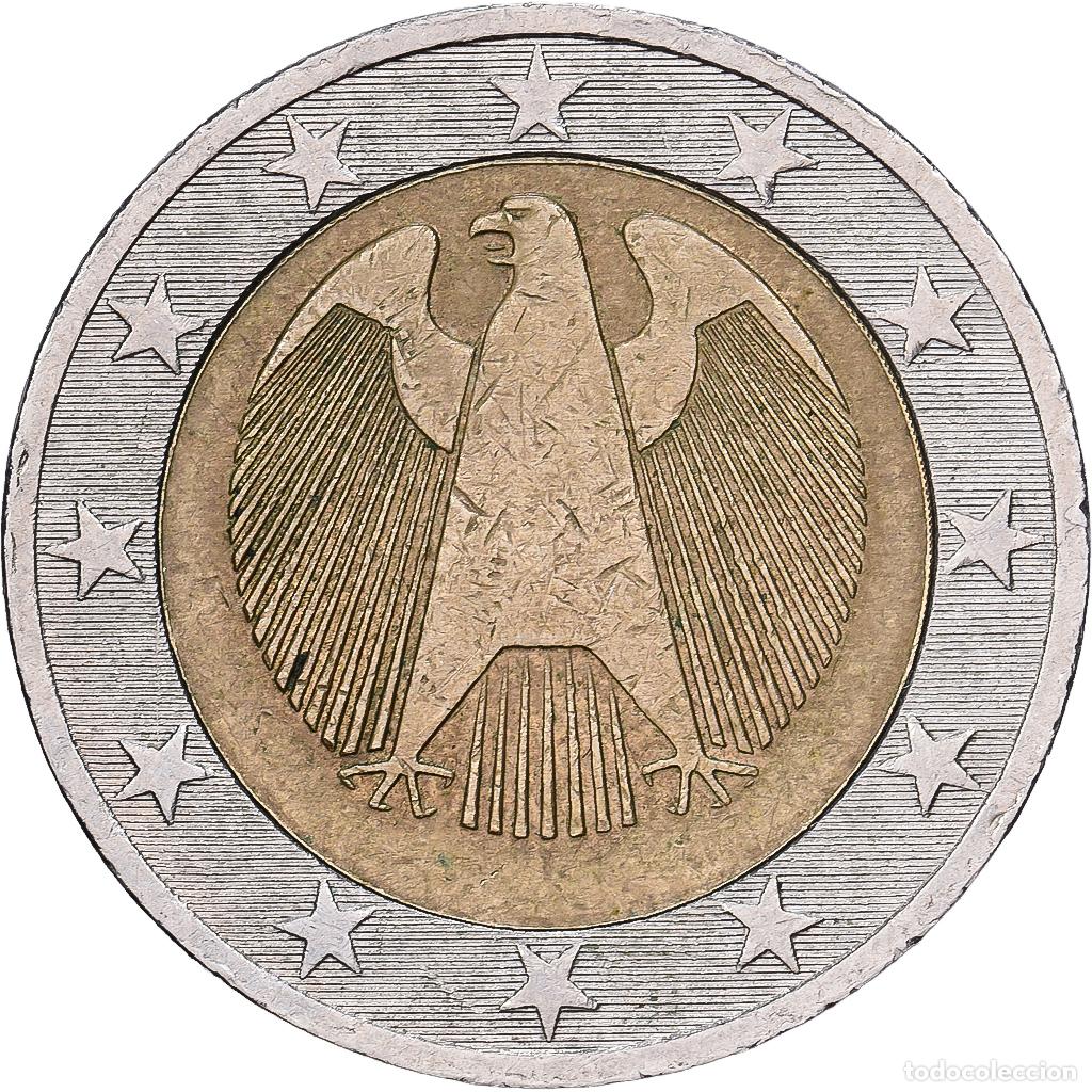 Old Coins of Europe: [#981919] Alemania, 2 Euro, Trial Turning Star with 5DM edge, Bimet&aacute;lico, MBC