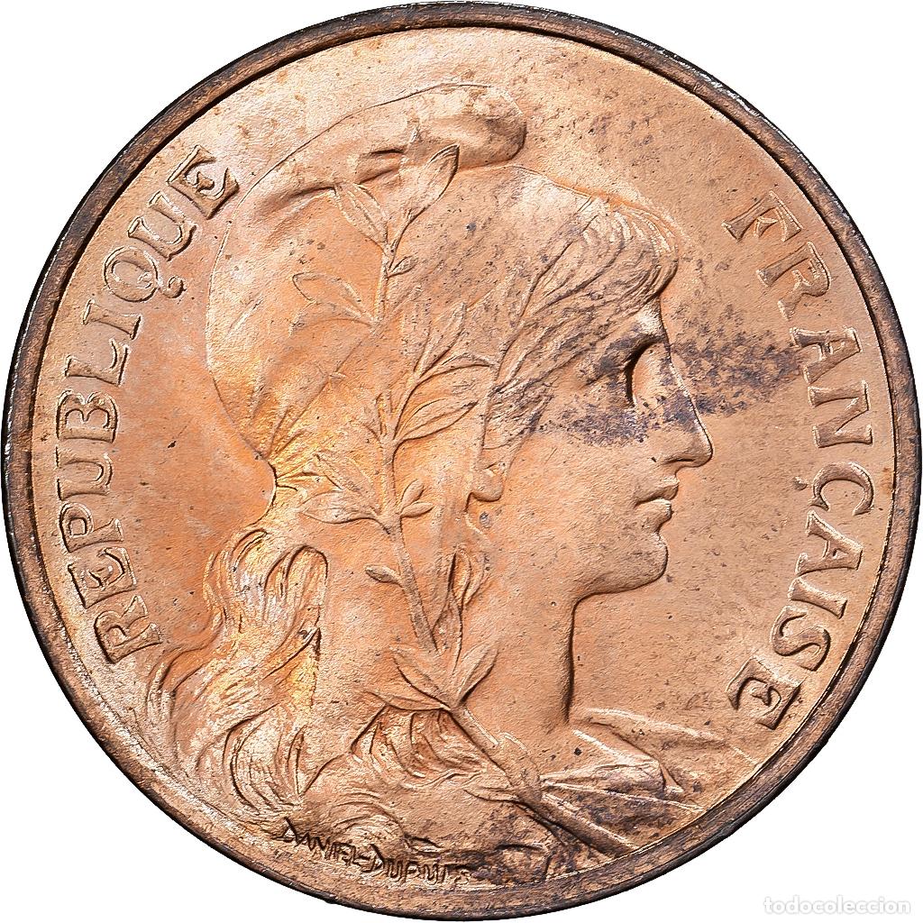 Monedas antiguas de Europa: [#981801] Francia, 5 Centimes, Daniel-Dupuis, 1904, Paris, Bronce, SC, Gadoury:165