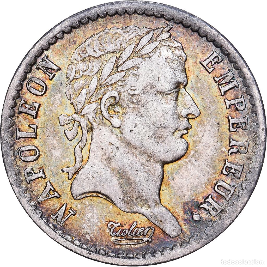 Monedas antiguas de Europa: [#981777] Francia, Napoleon I, Demi Franc, 1808, Paris, Plata, MBC+, Gadoury:398