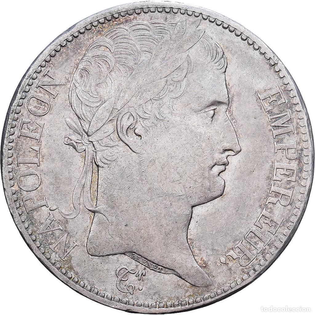 Monete antiche di Europa: [#981946] Francia, Napoleon I, 5 Francs, 1809, Rouen, Plata, MBC, Gadoury:584