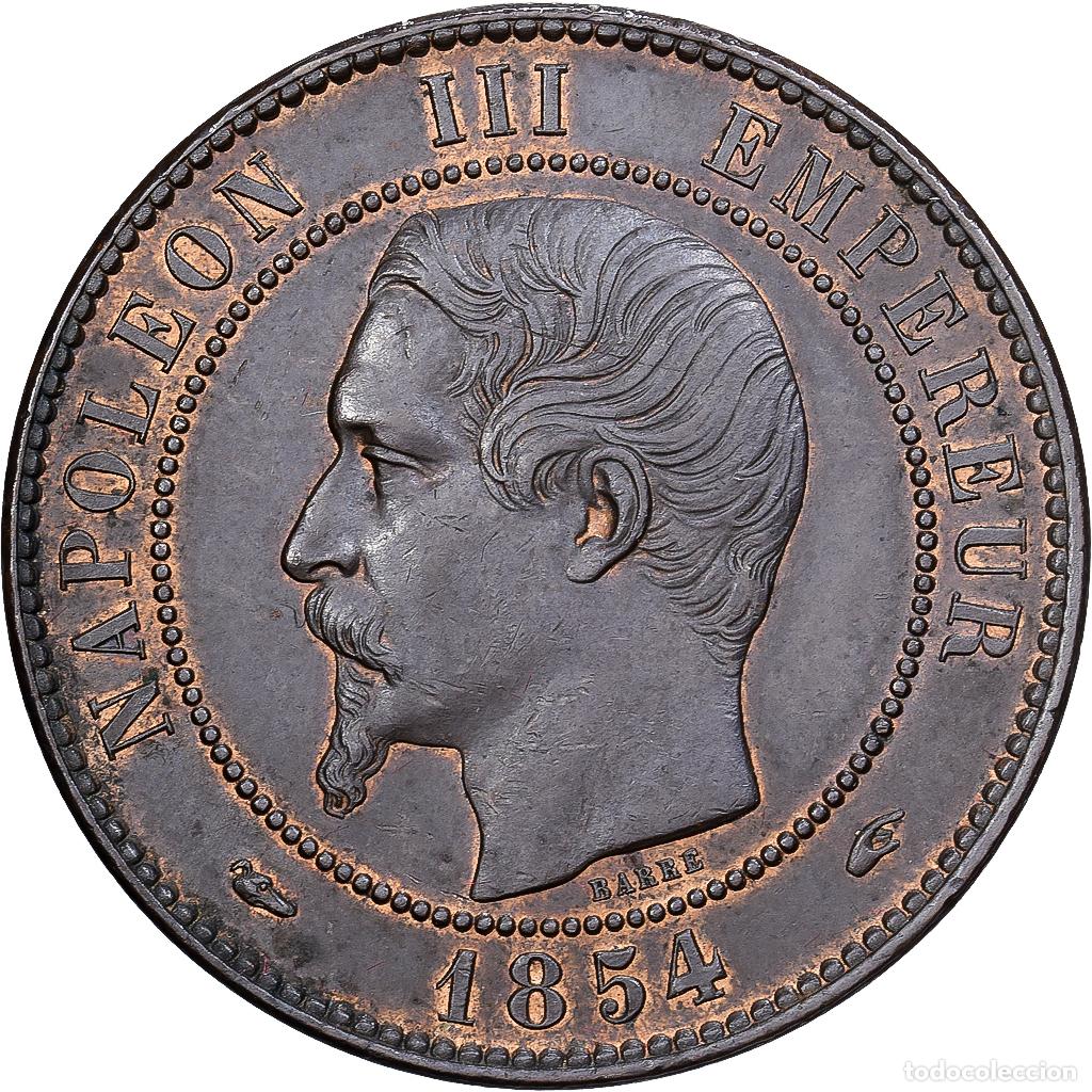 Monedas antiguas de Europa: [#981802] Francia, Napoleon III, 10 Centimes, 1854, Paris, Bronce, EBC, Gadoury:248