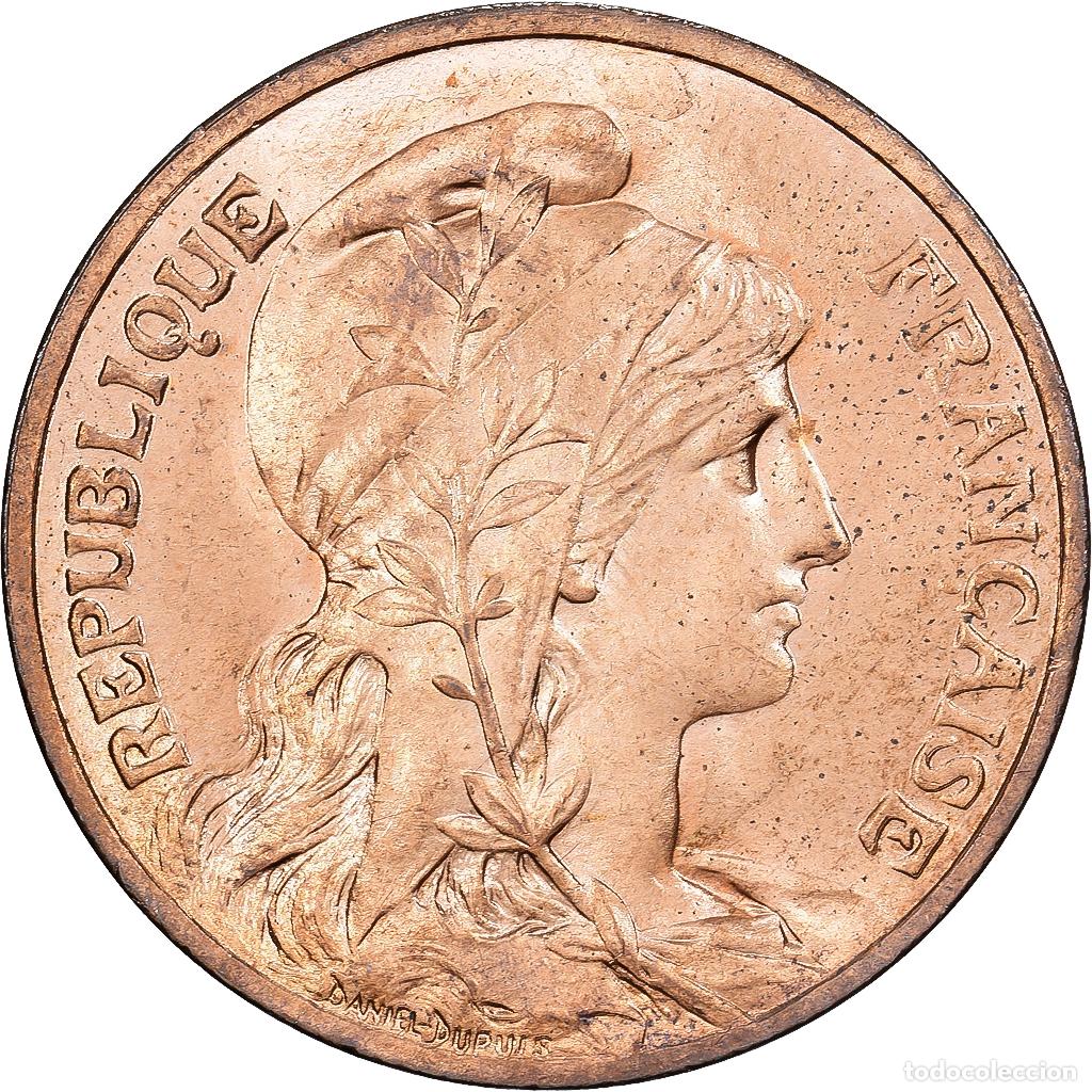 Monedas antiguas de Europa: [#981806] Francia, 10 Centimes, Daniel-Dupuis, 1907, Paris, Bronce, FDC, Gadoury:277