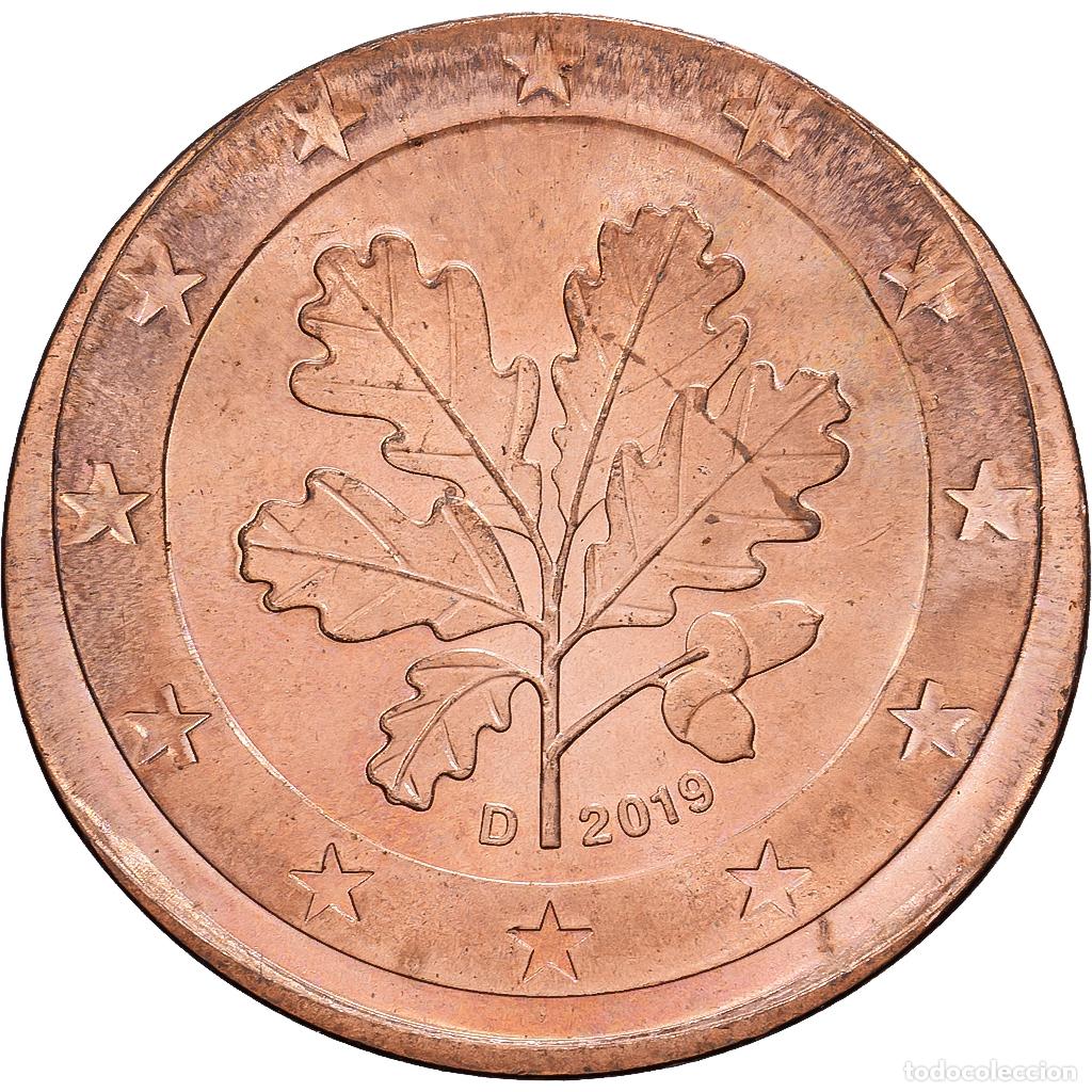 Monedas antiguas de Europa: [#981944] Alemania, 5 Centimes, error, 2019, Munich, Cobre chapado en acero, EBC