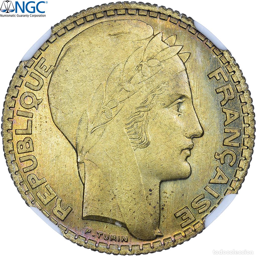 Monedas antiguas de Europa: [#981917] Francia, 5 Francs, Turin, 1929, Paris, Pattern, Aluminio - bronce, NGC, MS65