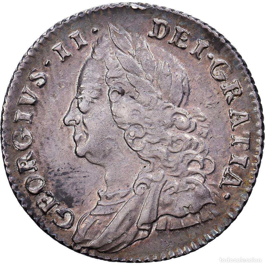 Monedas antiguas de Europa: [#139458] Reino Unido, George II, 6 Pence, 1757, London, Plata, EBC, Spink:3711, KM:582.2