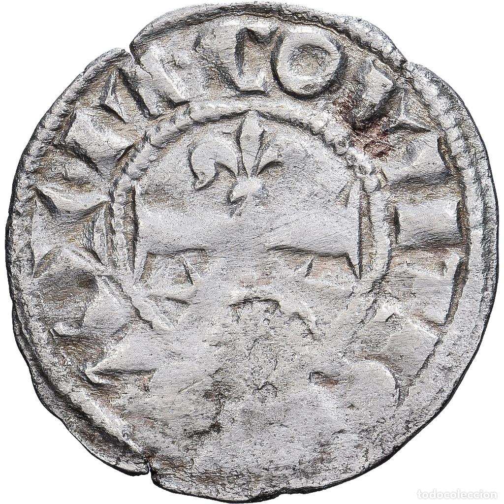 Monedas antiguas de Europa: [#139455] County of Nevers, Mahaut II, Denarius, 1241-1257, Nevers, Plata, MBC