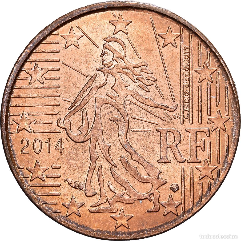 Monedas antiguas de Europa: [#981936] Francia, 10 Centimes, Faut&eacute;e d&eacute;faut de flan, 2014, MDP, Cobre chapado en