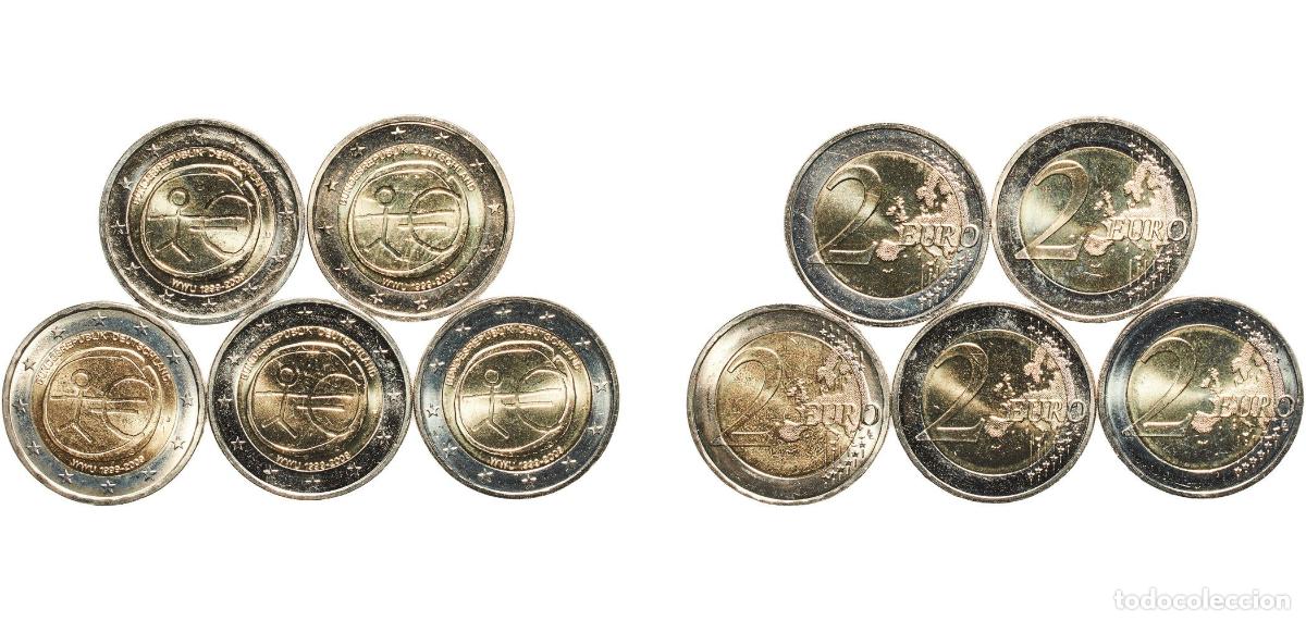 Monedas antiguas de Europa: Germany Federal Republic 2009 2 Euros set complete (Economic and Monetary Union . A,D,F,G,J) Bimeta