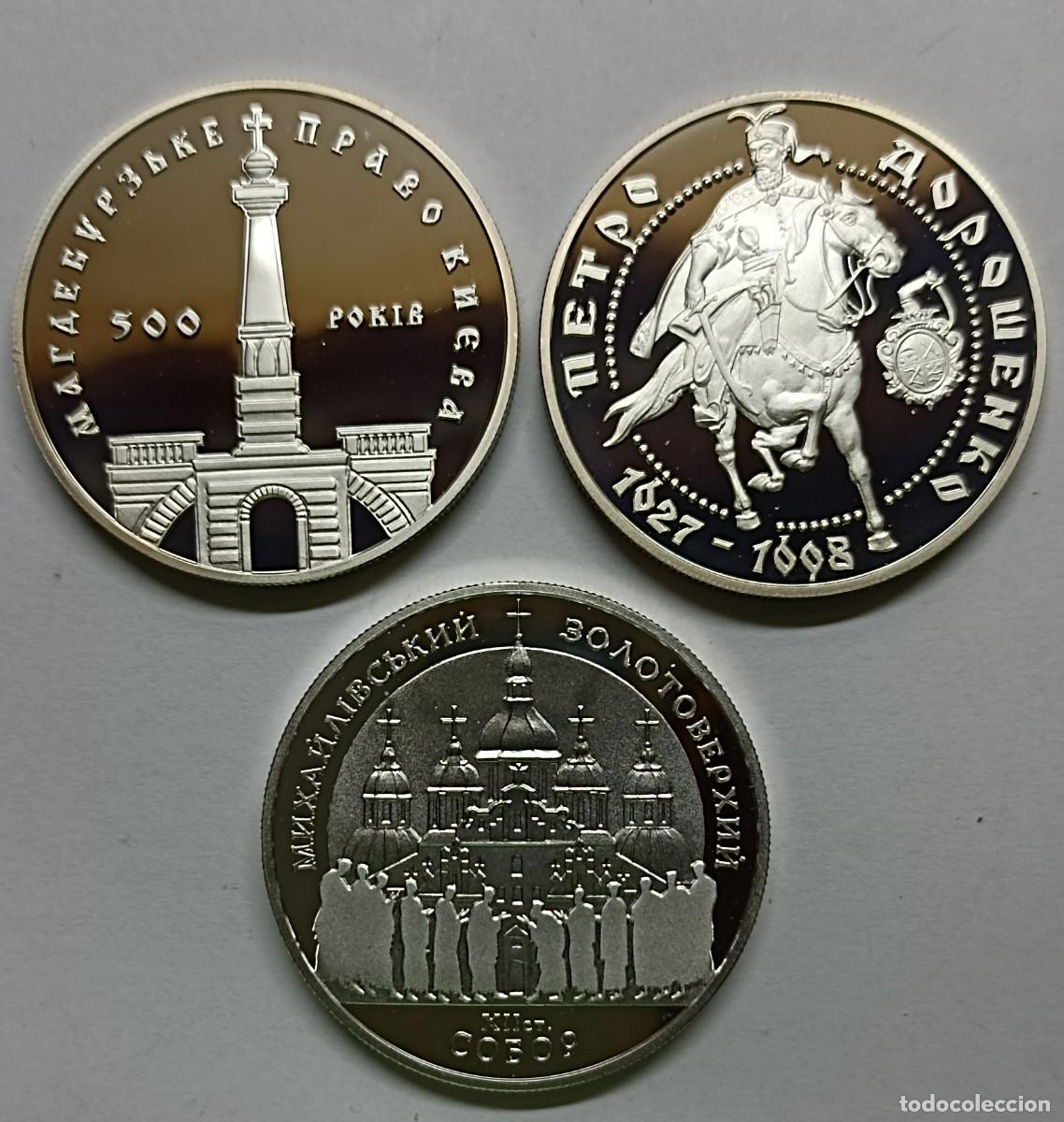 Monedas antiguas de Europa: UCRANIA (UKRAINE). HISTORIA. 7 MONEDAS DE 10 HRYVEN (UAH). PLATA. 1998-1999. MUY RARAS