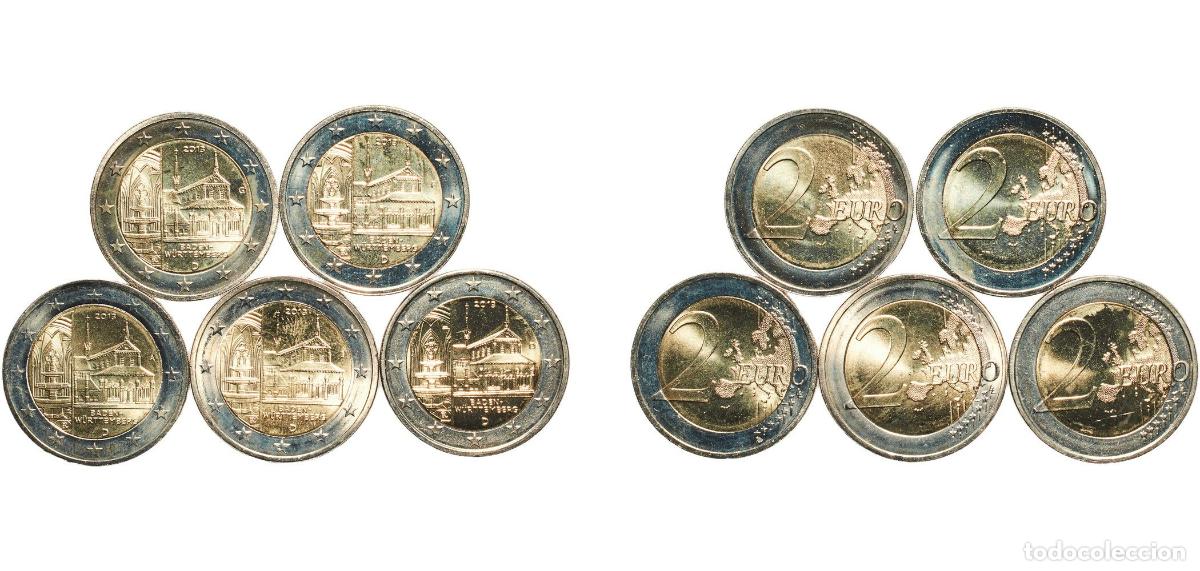 Monedas antiguas de Europa: Germany Federal Republic 2013 2 Euros set complete (Bundesl&auml;nder - &rdquo;Baden-W&uuml;rttemberg&rdquo; . A,D,F,G,J,