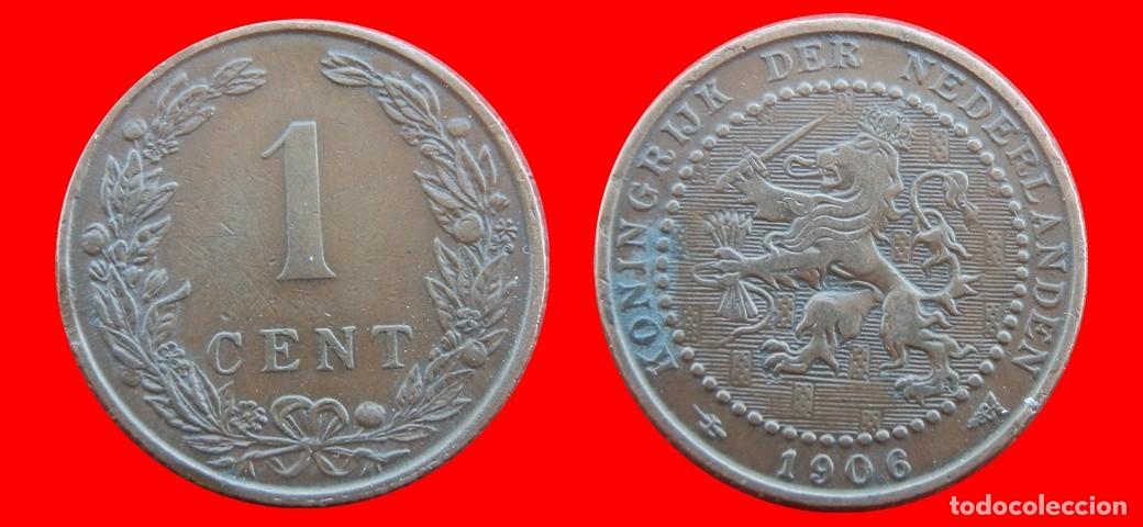 Monedas antiguas de Europa: 1 CENTIMO CENT CENTAVO 1906 HOLANDA PAISES BAJOS-143570