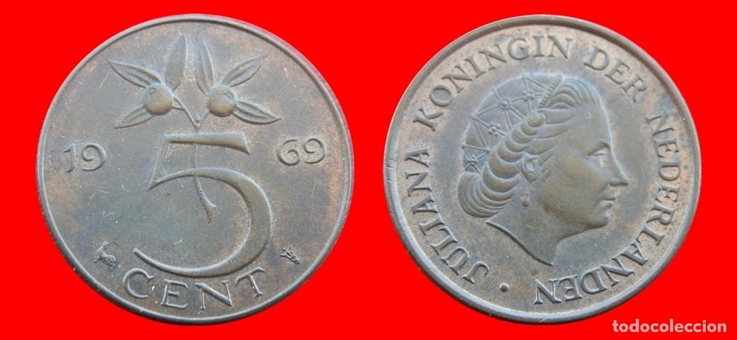 Monedas antiguas de Europa: 5 CENTIMOS CENTS CENTAVOS 1969 HOLANDA PAISES BAJOS-143569