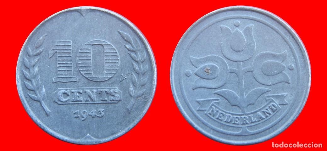 Monedas antiguas de Europa: 10 CENTIMOS CENTS CENTAVOS 1943 HOLANDA PAISES BAJOS-143577