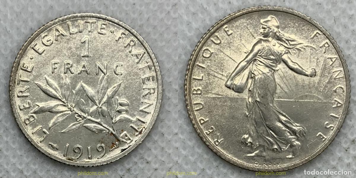 Old Coins of Europe: 3116 FRANCIA 1919 FRANCE 1 FRANC 1919