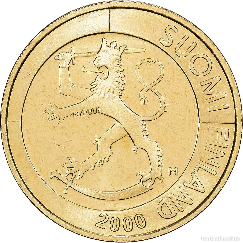 Monedas antiguas de Europa: [#139336] Finlandia, 1 Markka, 2000, Vantaa, Prueba, Bronce - aluminio, FDC, KM:76