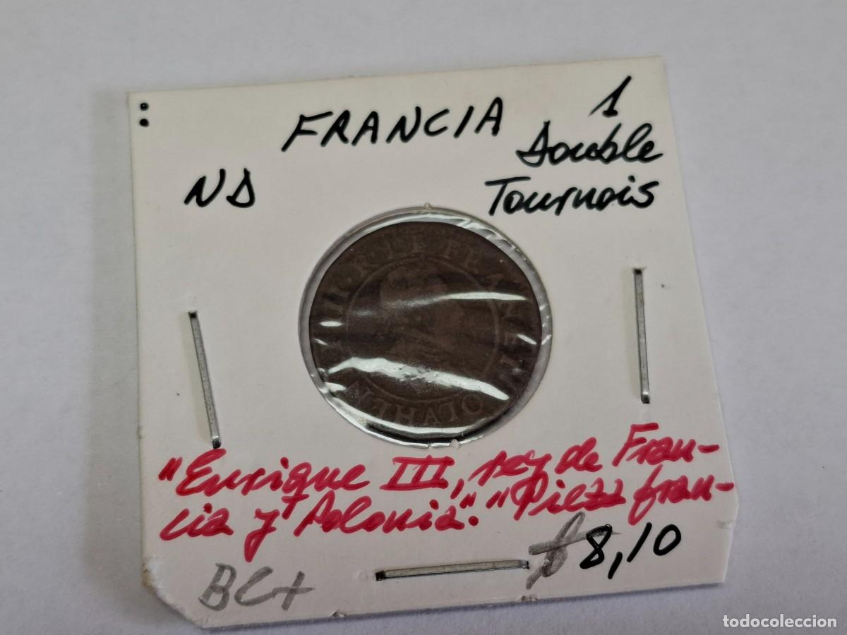 Monedas antiguas de Europa: 1 DOUBLE TOURNOIS ND FRANCIA en BC+