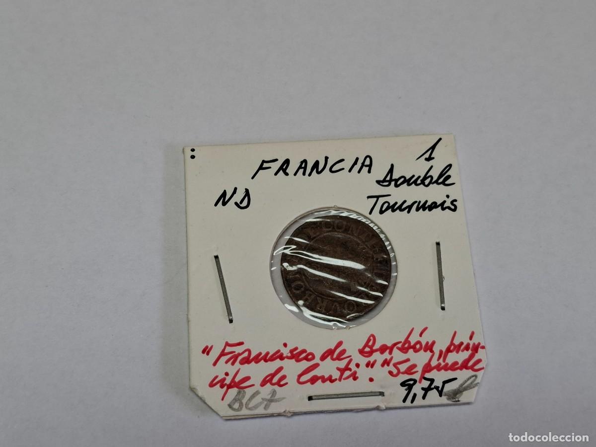 Monedas antiguas de Europa: 1 DOUBLE TOURNOIS ND FRANCIA en BC+