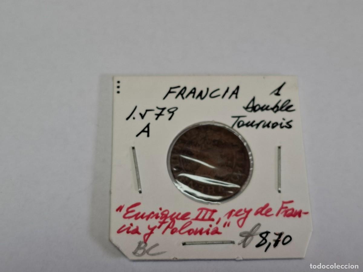 Monedas antiguas de Europa: 1 DOUBLE TOURNOIS 1579 A FRANCIA en BC