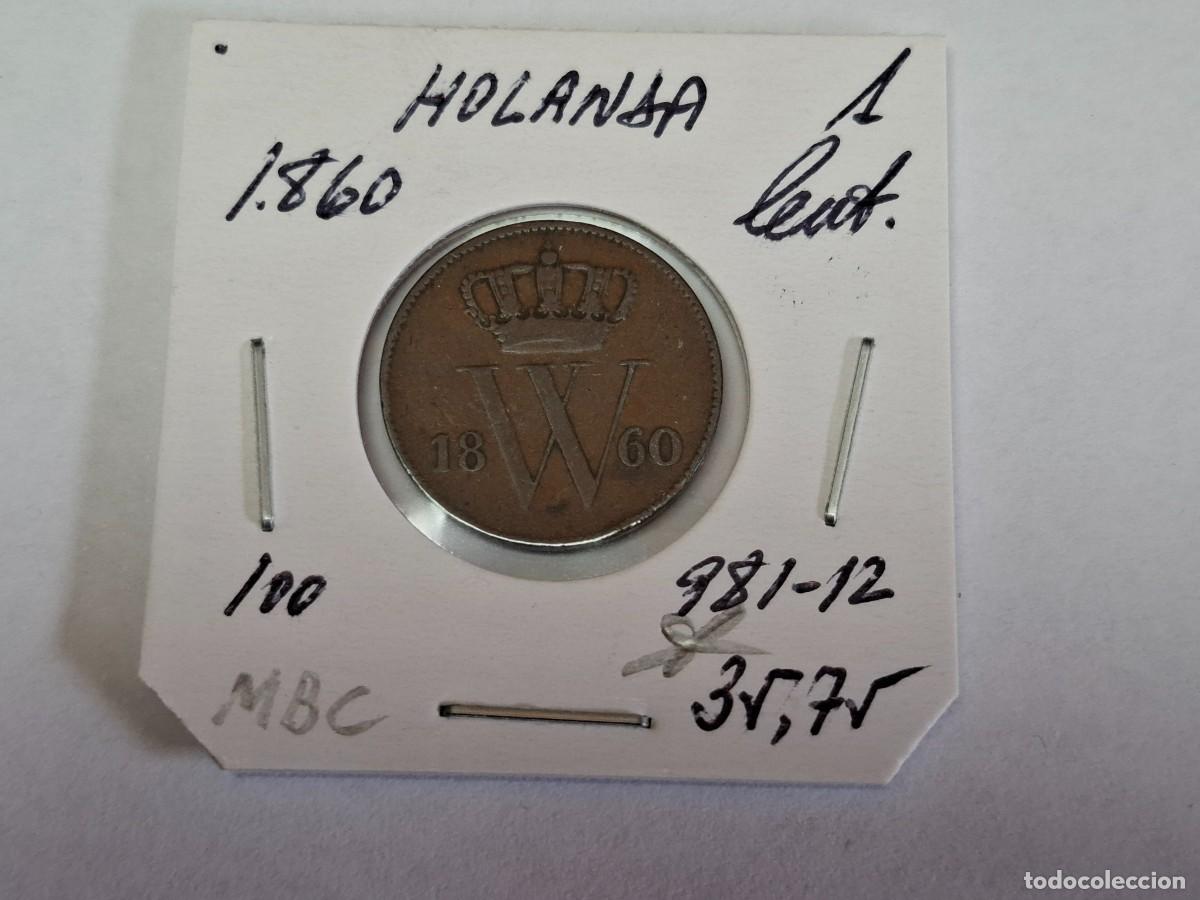 Monedas antiguas de Europa: 1 CENT de 1860 KM 100 HOLANDA en MBC