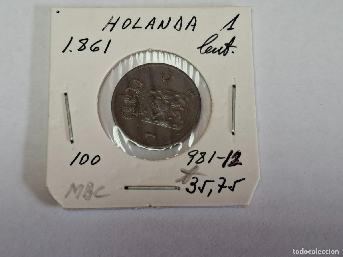Monedas antiguas de Europa: 1 CENT de 1861 KM 100 HOLANDA en MBC