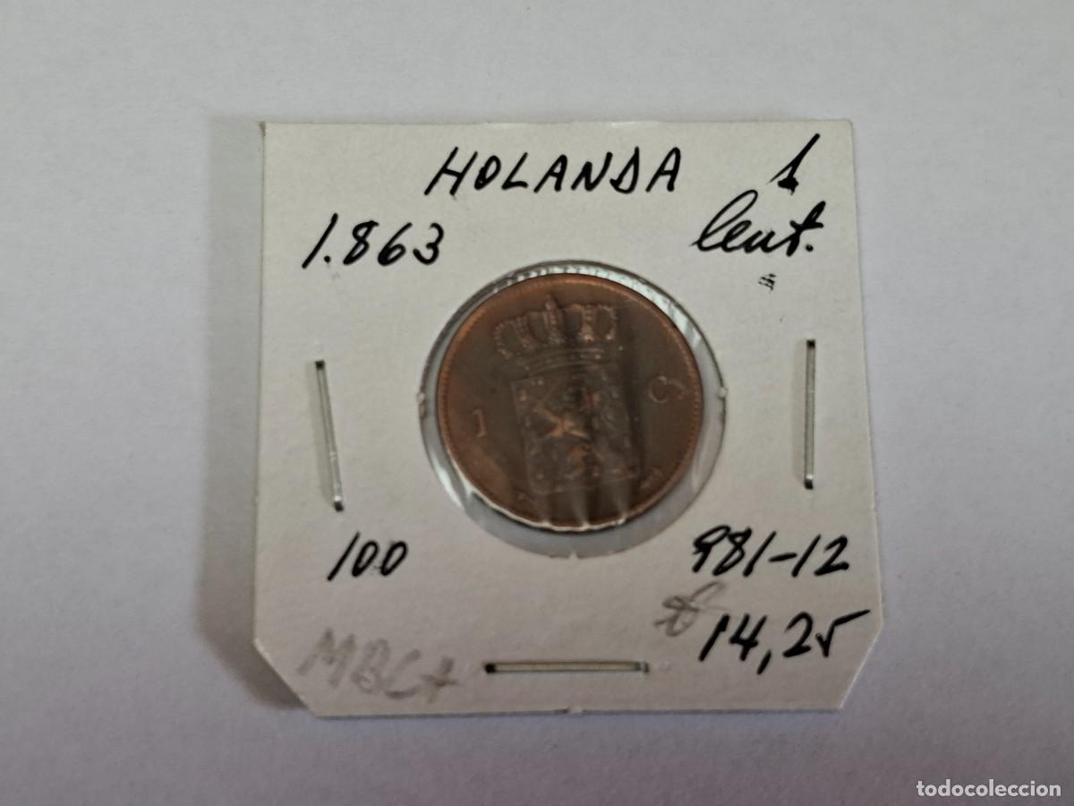 Monedas antiguas de Europa: 1 CENT de 1863 KM 100 HOLANDA en MBC+