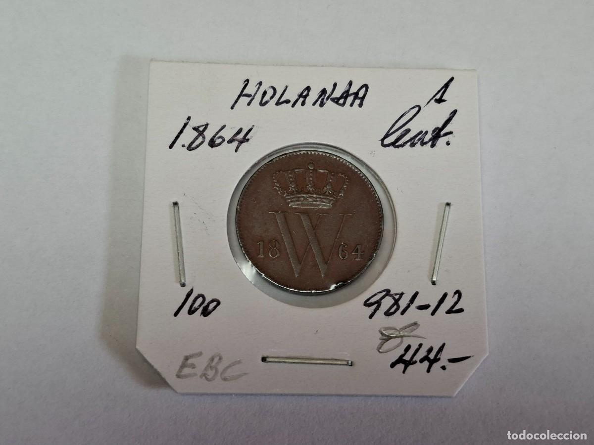 Monedas antiguas de Europa: 1 CENT de 1864 KM 100 HOLANDA en EBC - Foto 1