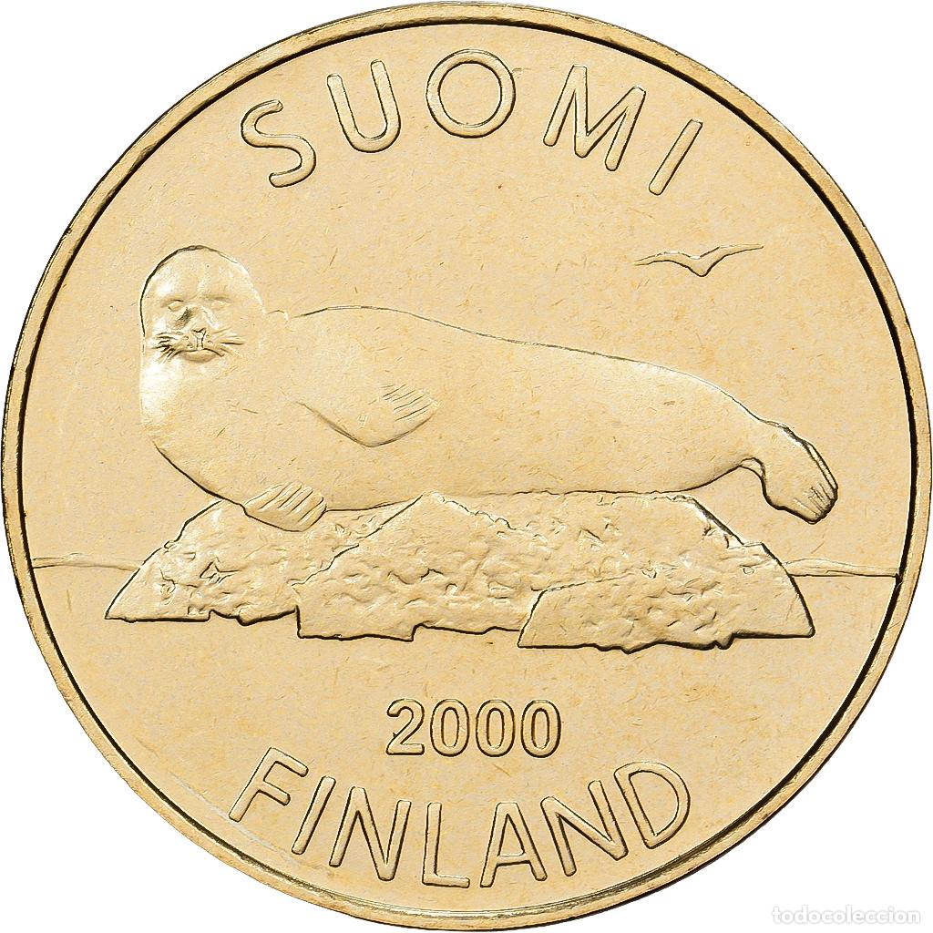 Old Coins of Europe: [#139337] Finlandia, 5 Markkaa, 2000, Vantaa, Prueba, Bronce - aluminio, FDC, KM:73