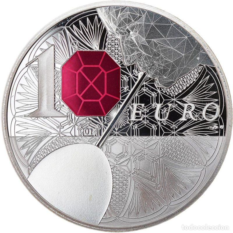 Monedas antiguas de Europa: FRANCIA 10 EURO PLATA EXCELENCIA A LA FRANCESA 2014 CRISTAL BACCARAT
