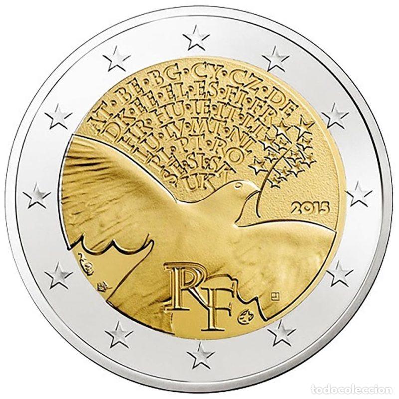 Monedas antiguas de Europa: FRANCIA 2 EURO PROOF 2015 PAZ EN EUROPA CON CAJA