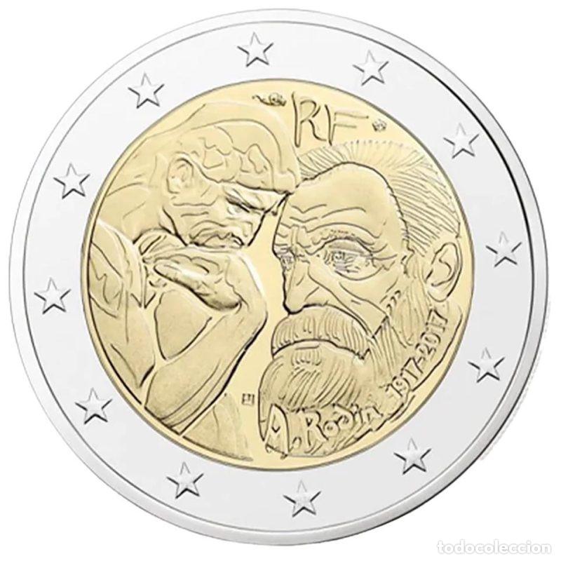 Monedas antiguas de Europa: FRANCIA 2 EURO PROOF 2017 AUGUSTE RODIN CON CAJA