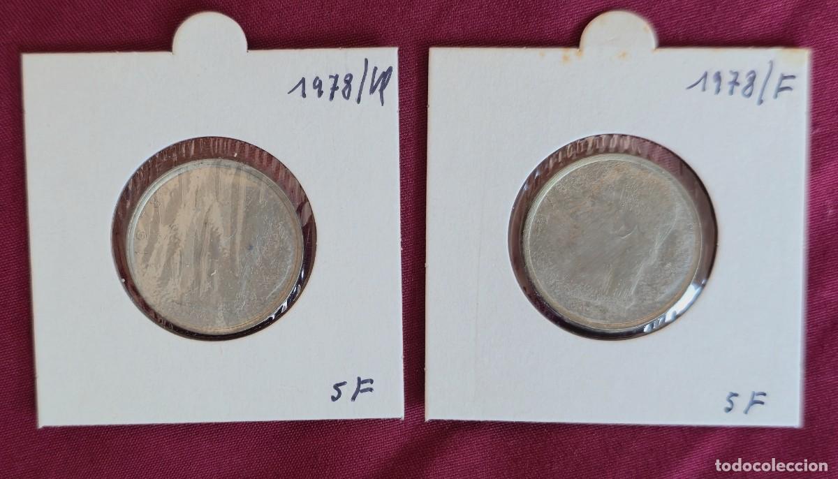 Monedas antiguas de Europa: 2 MONEDAS DE BELGICA 1978 - 5 FRANCO - BELGIQUE y BELGIE - MONEDAS ENCARTONADAS