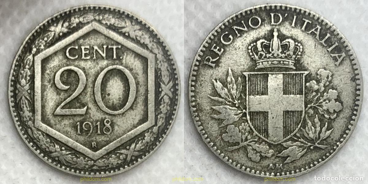 Monedas antiguas de Europa: 3225 ITALIA 1918 20 CENT REGNO D'ITALIA 1918