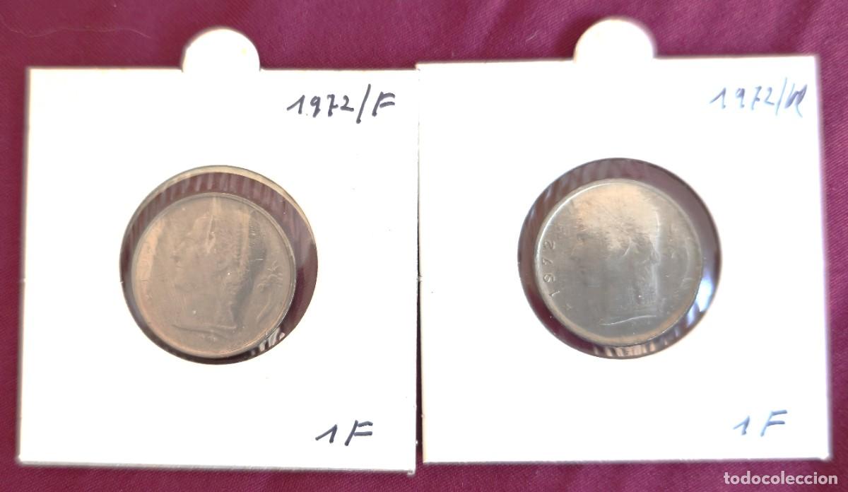 Monedas antiguas de Europa: 2 MONEDAS DE BELGICA 1972 - 1 FRANCO - BELGIQUE y BELGIE - MONEDAS ENCARTONADAS