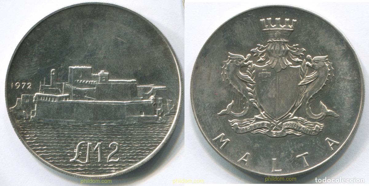 Monedas antiguas de Europa: 3033 MALTA 1972 MALTA &pound;M2 2 LIRAS 1972