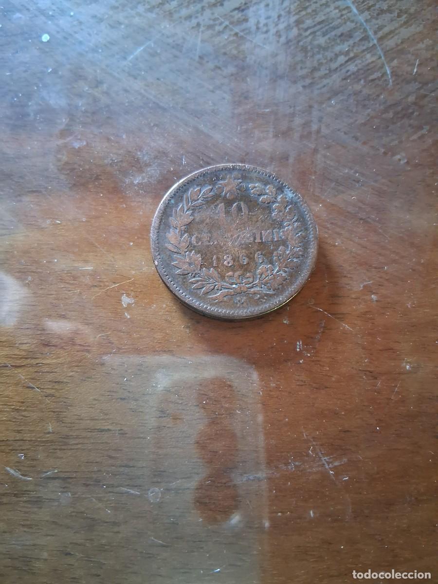 Monedas antiguas de Europa: Moneda 10 Centesimi del Reino de Italia Vittorio Emanuele II a&ntilde;o 1866